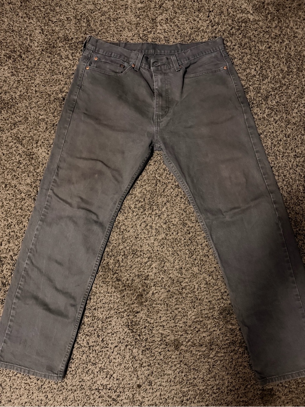 Levi's Men's Charcoal Straight-Leg Jeans